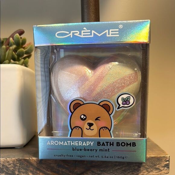 Cream Aromatherapy                               Blue - Beary - Mint Bath Bomb - Picture 1 of 2